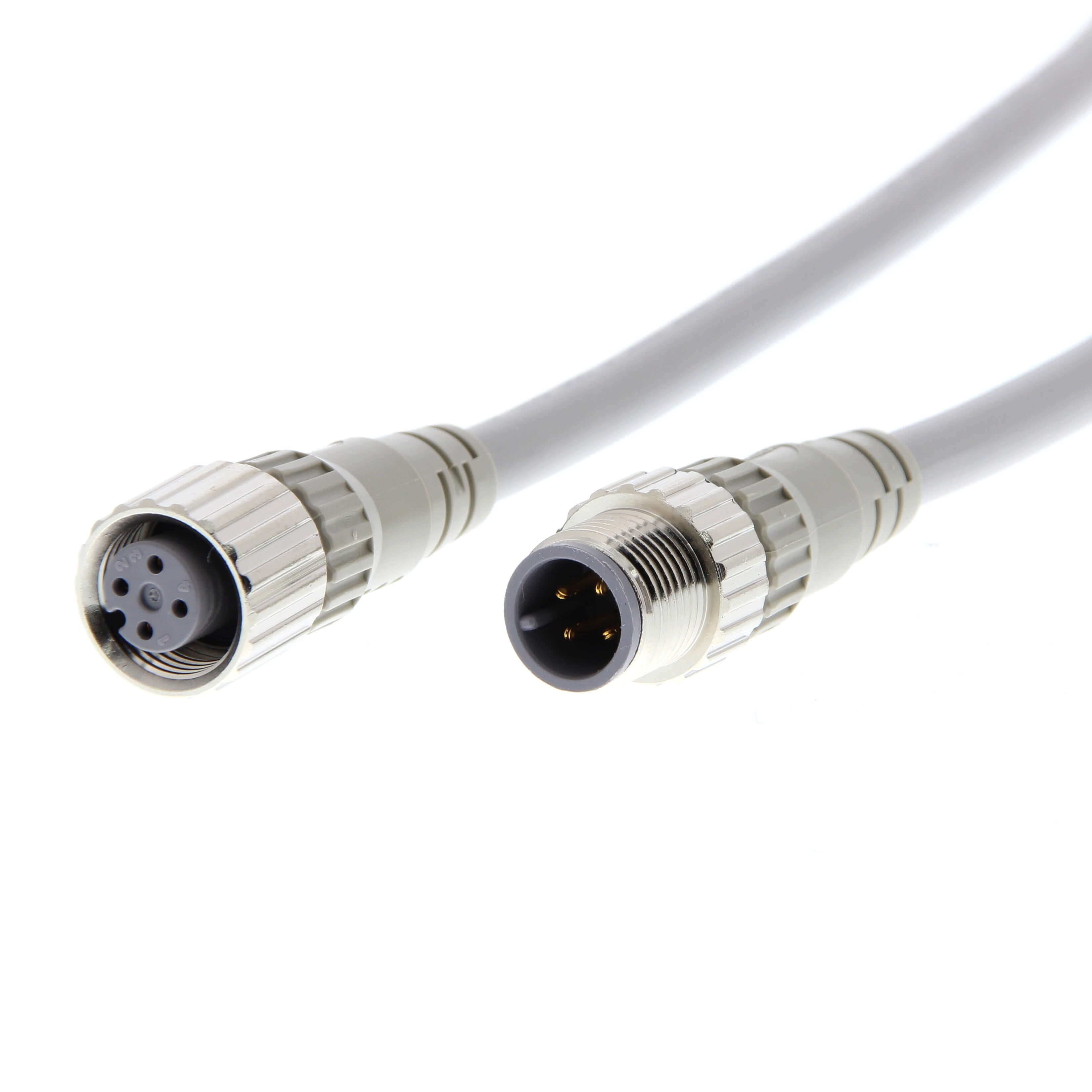 Omron M12 to M12 Connector Cable, 5 m