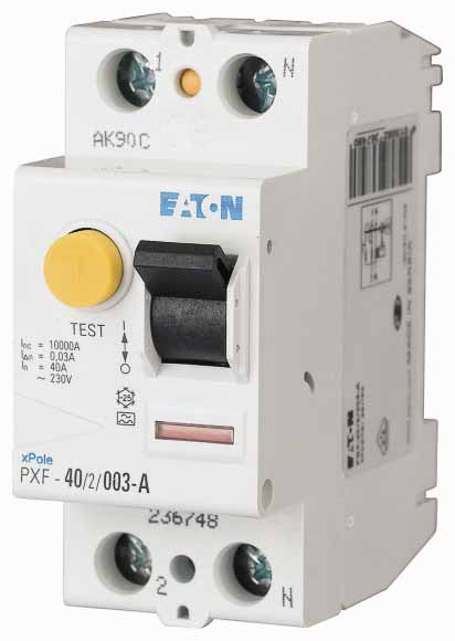 Eaton PXF-A RCCB, 16A, 2 Pole, 10mA, Type A, 230V ac