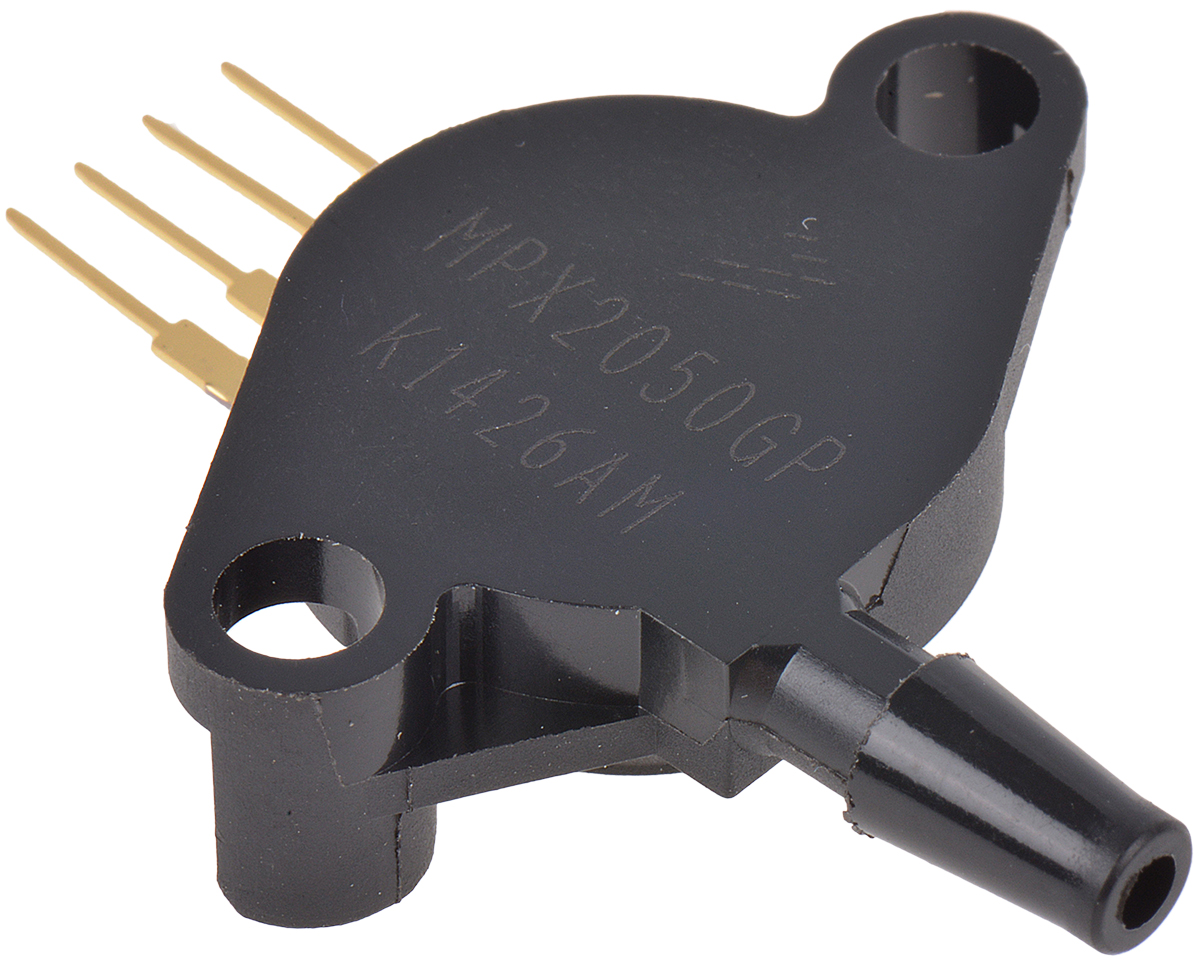 NXP Gauge Pressure Sensor, 50kPa Operating Max, Through-Hole Mount, 4-Pin, 200kPa Overload Max, Case 344B-01