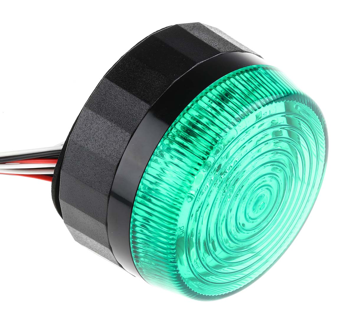 RS PRO Green Flashing Beacon, 10 → 100 V dc, Screw Mount, LED Bulb, IP67