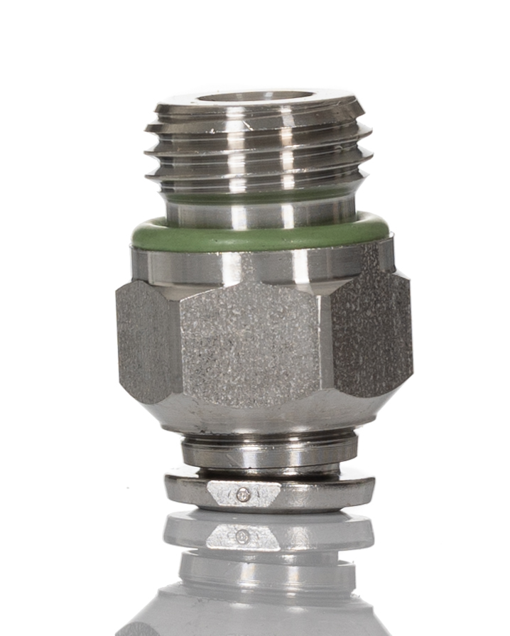 Norgren Pneufit S Series Straight Threaded Adaptor, G 1/4 Male to Push In 6 mm, Threaded-to-Tube Connection Style
