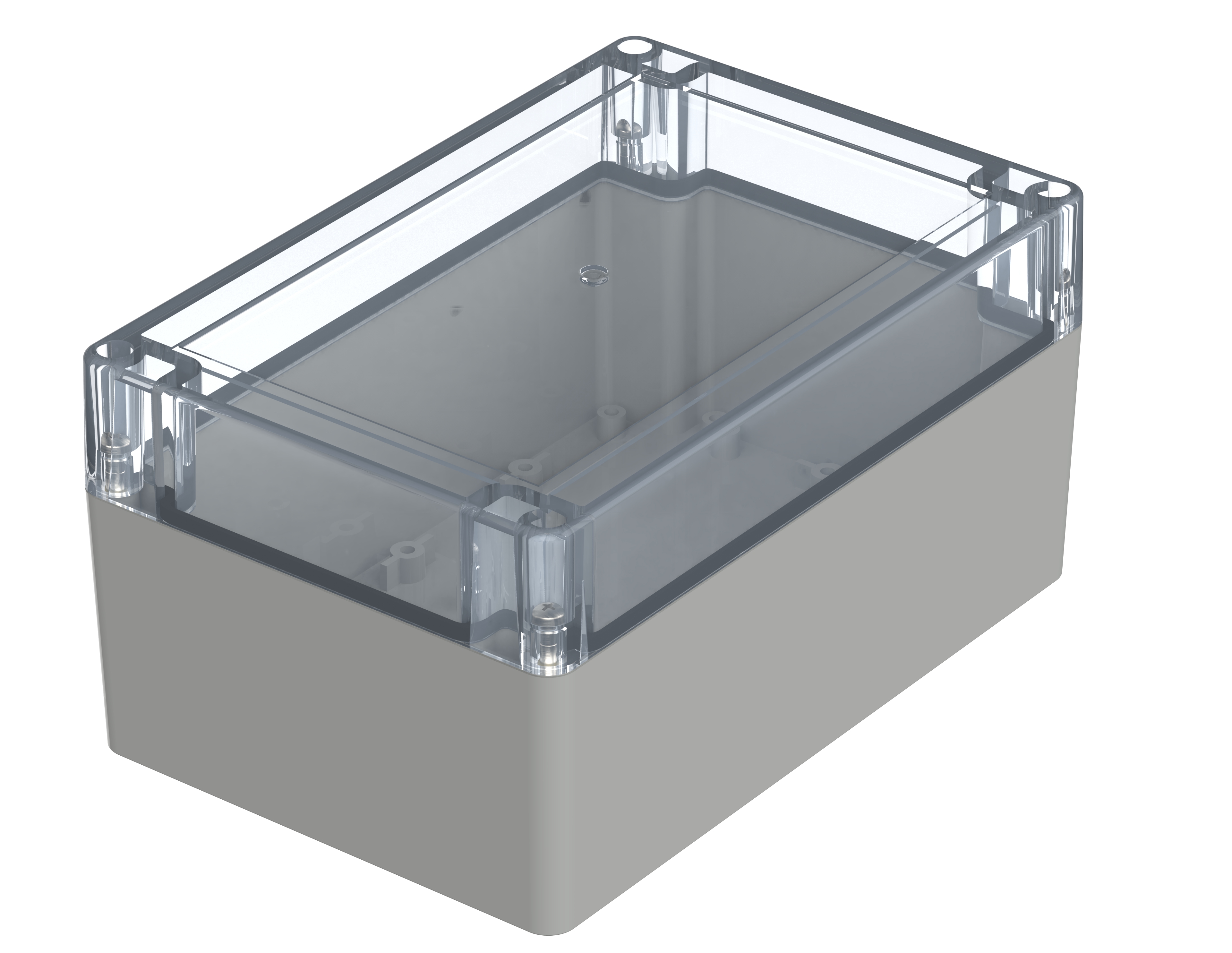Bopla Euromas X Series Light Grey Polycarbonate Enclosure, IP66, IP68, IK07, Clear Lid, 180 x 120 x 90.3mm
