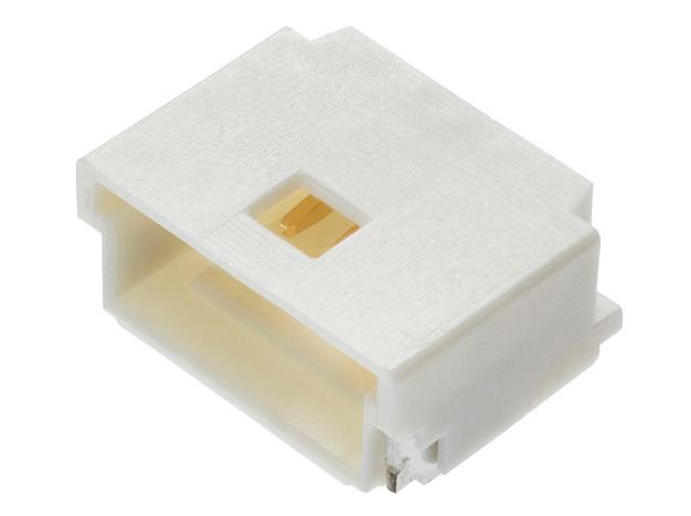 Molex 202396 Series Right Angle Surface Mount PCB Header, 2 Contact(s), 1 mm Pitch, 1 Row, Shrouded