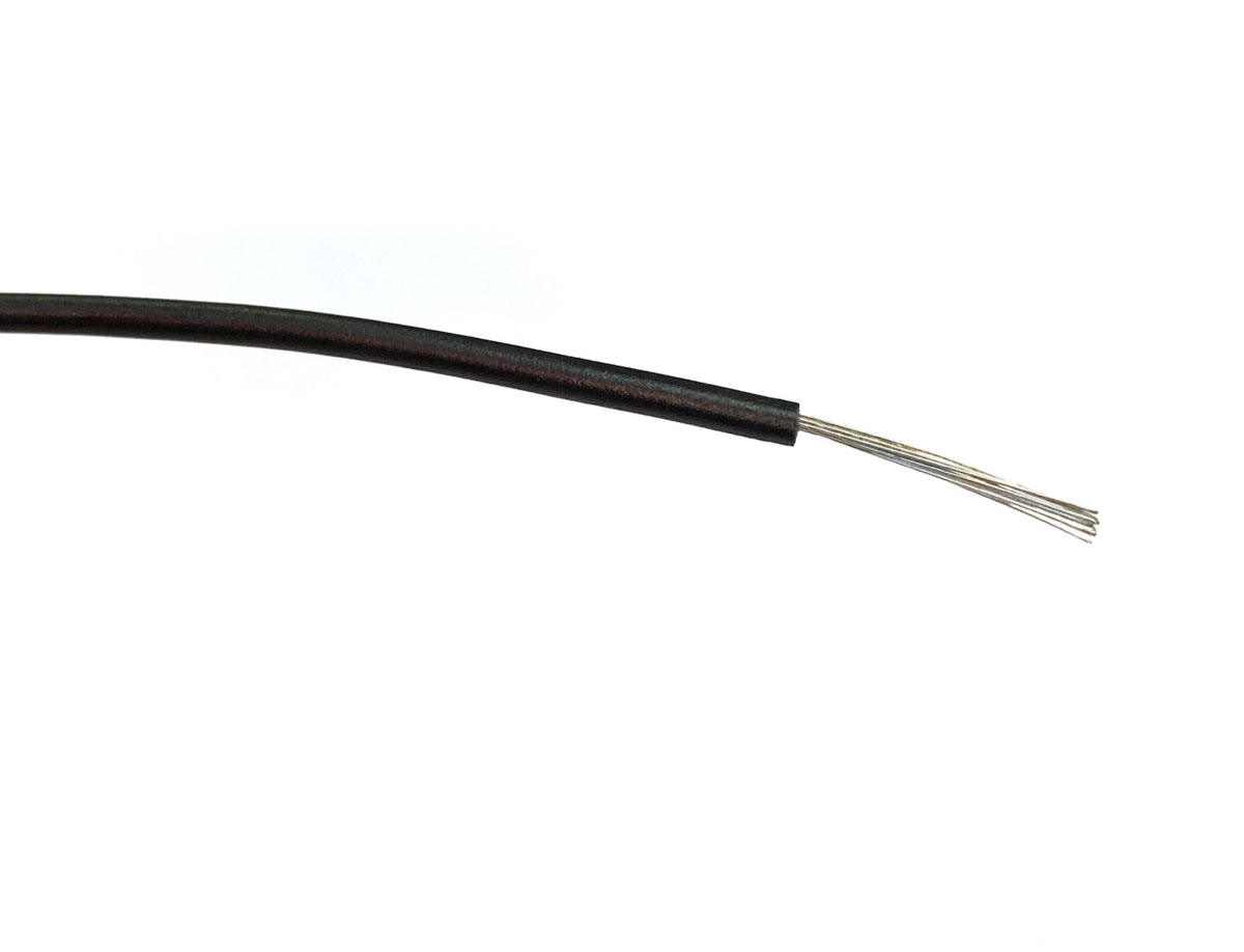 RS PRO Black 0.5 mm² Hook Up Wire, 20 AWG, 16/0.2 mm, 500m, PVC Insulation