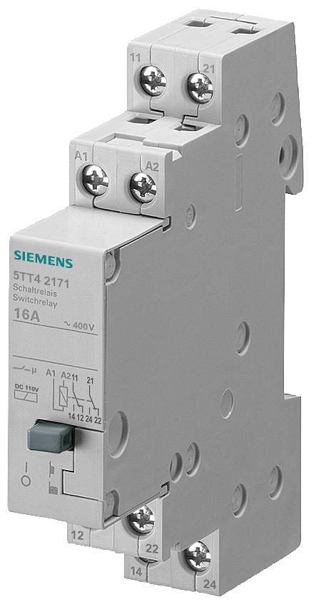 Siemens DIN Rail Non-Latching Relay, 30V dc Coil, 16A Switching Current, DPDT