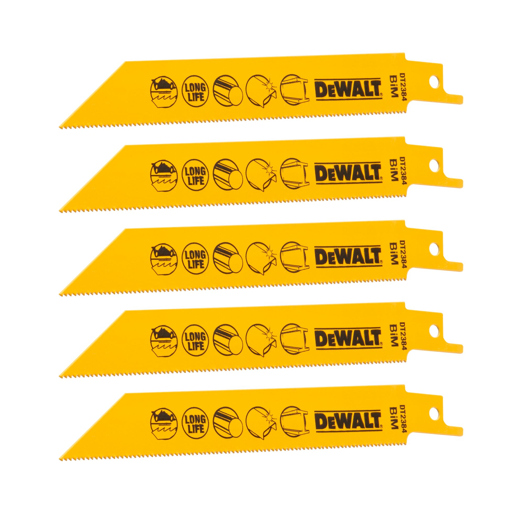 DeWALT, 18 Teeth Per Inch Metal 152mm Cutting Length Reciprocating Saw Blade, Pack of 5