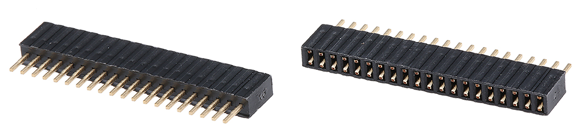HARWIN Straight Through Hole Mount PCB Socket, 20-Contact, 1-Row, 1.27mm Pitch, Solder Termination