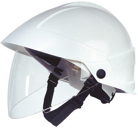 Catu White Arc Flash Helmet with Chin Strap, Adjustable