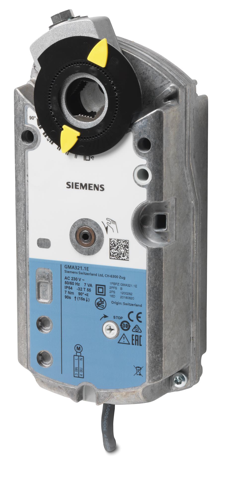 Siemens Open/Close Damper Actuator, 7Nm, 230