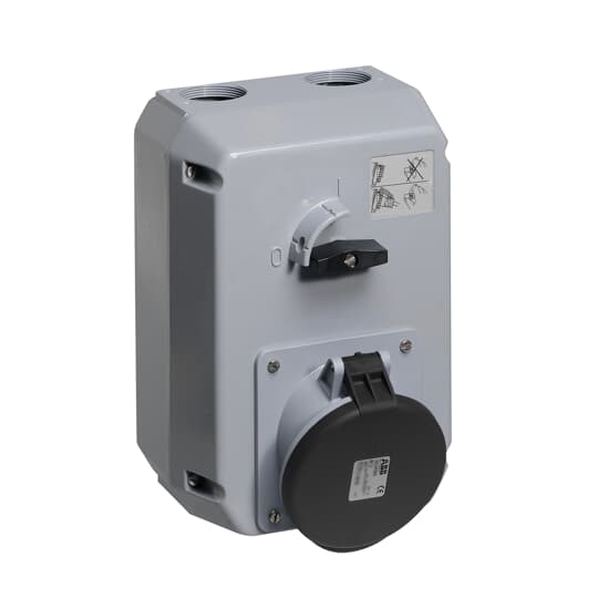 Amphenol Industrial Switchable IP44 Industrial Interlock Socket 3P+E, Earthing Position 7h, 63A, 500 V