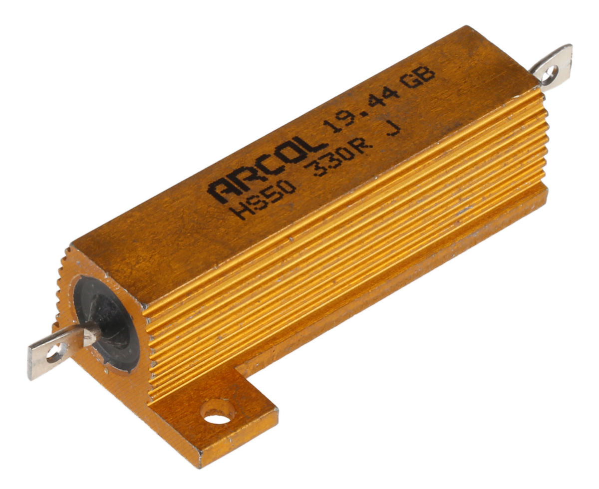 Arcol, 330Ω 50W Wire Wound Chassis Mount Resistor HS50 330R J ±5%