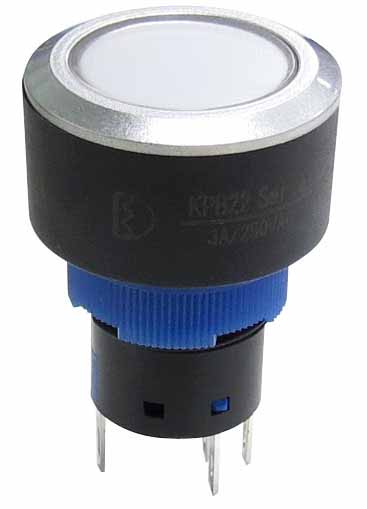 RS PRO Illuminated Push Button Switch, Momentary, Panel Mount, 22.2mm Cutout, SPDT, 250V ac, IP65