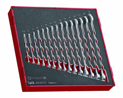 Teng Tools 15-Piece Spanner Set, 5.5 mm, 6 mm, 7 mm, 8 mm, 9 mm, 10 mm, 11 mm, 12 mm, 13 mm, 14 mm, 15 mm, 16 mm, 17