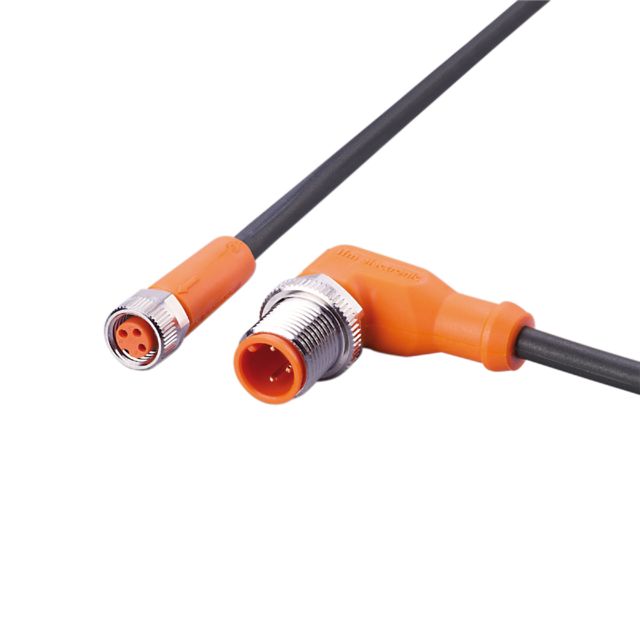 ifm electronic Male 1 way M12 to Female 1 way M8 Sensor Actuator Cable, 0.3 m