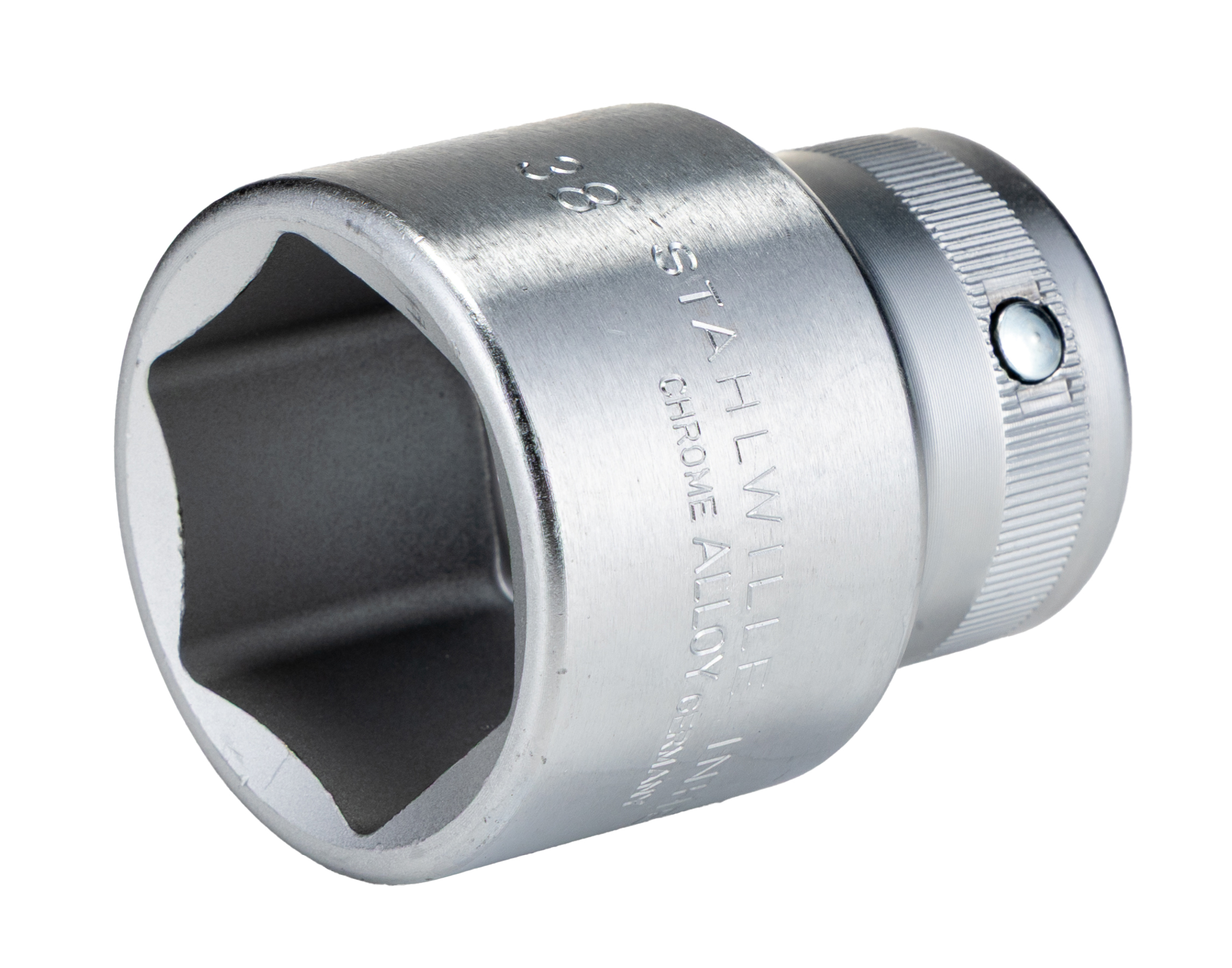 STAHLWILLE 3/4 in Drive 38mm Standard Socket, 6 point, 64 mm Overall Length