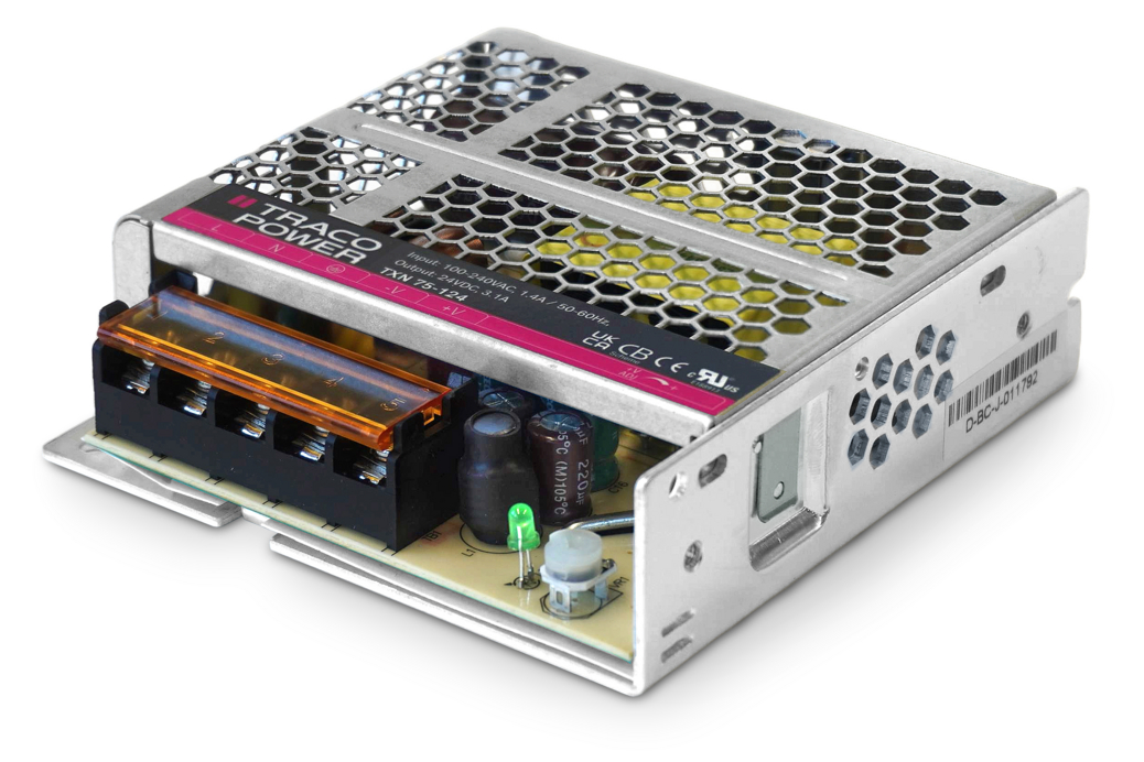 TRACOPOWER AC-DC Power Supply, TXN 75-148, 75V dc, 1.6A, 48W, 1 Output, 90 → 264V ac Input Voltage