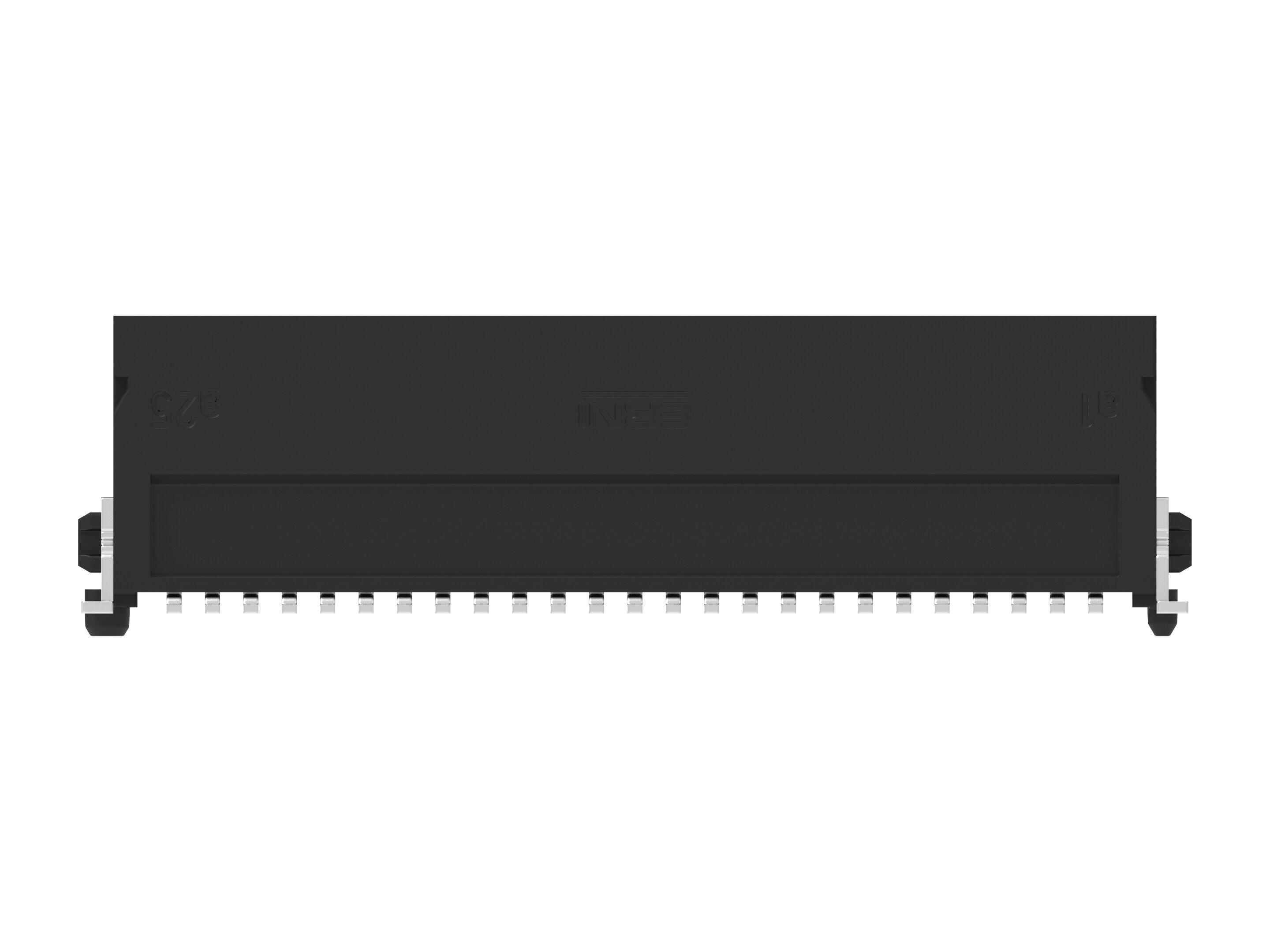 ERNI 234208 Series Vertical Surface PCB Header, 50 Contact(s), 1.27 mm Pitch, 2 Row, Shrouded