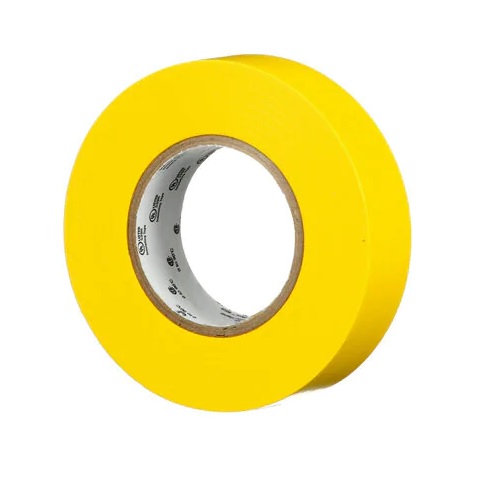 3M Temflex Yellow Vinyl Electrical Tape, 19mm x 20m
