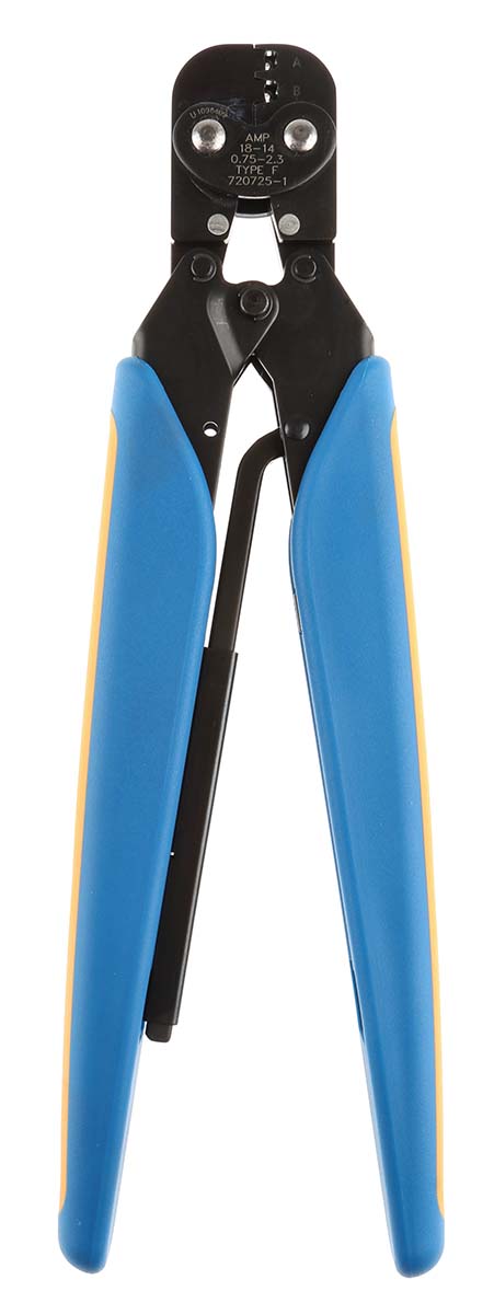 TE Connectivity CERTI-CRIMP Hand Ratcheting Crimp Tool for FASTON & FASTIN-FASTON 250 Terminals, 0.3 → 2mm² Wire