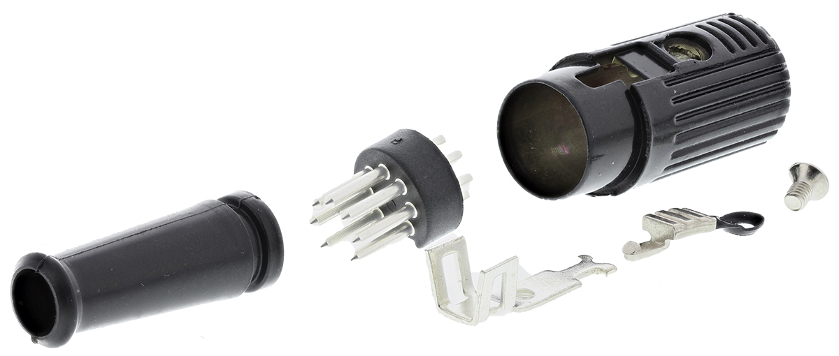 RS PRO 7 Pole Din Plug, 1A, 100 V ac, Push Lock, Male, Cable Mount