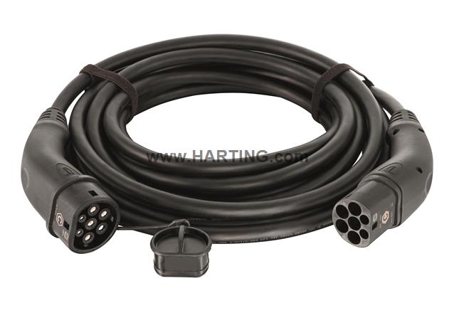HARTING 32 A Mode 3, Type 2 to Type 2, EV Charging Cable 5m