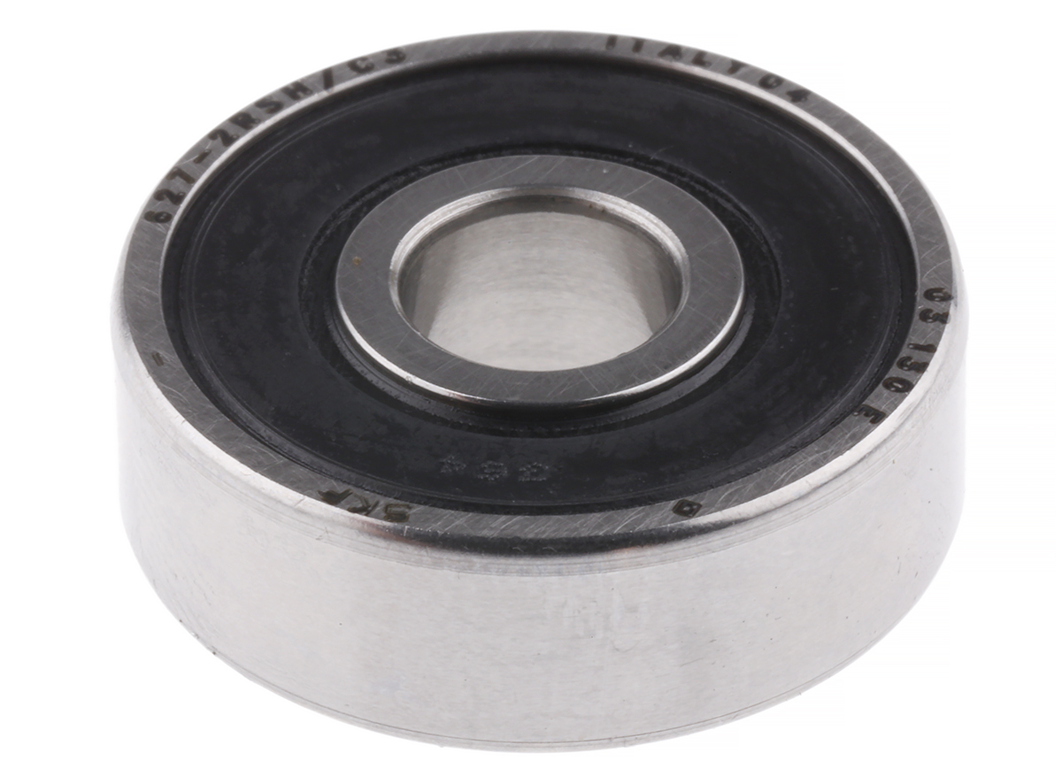 SKF 627-2RSH/C3 1 Row Deep Groove Ball Bearing - 7 mm ID, 22 mm OD