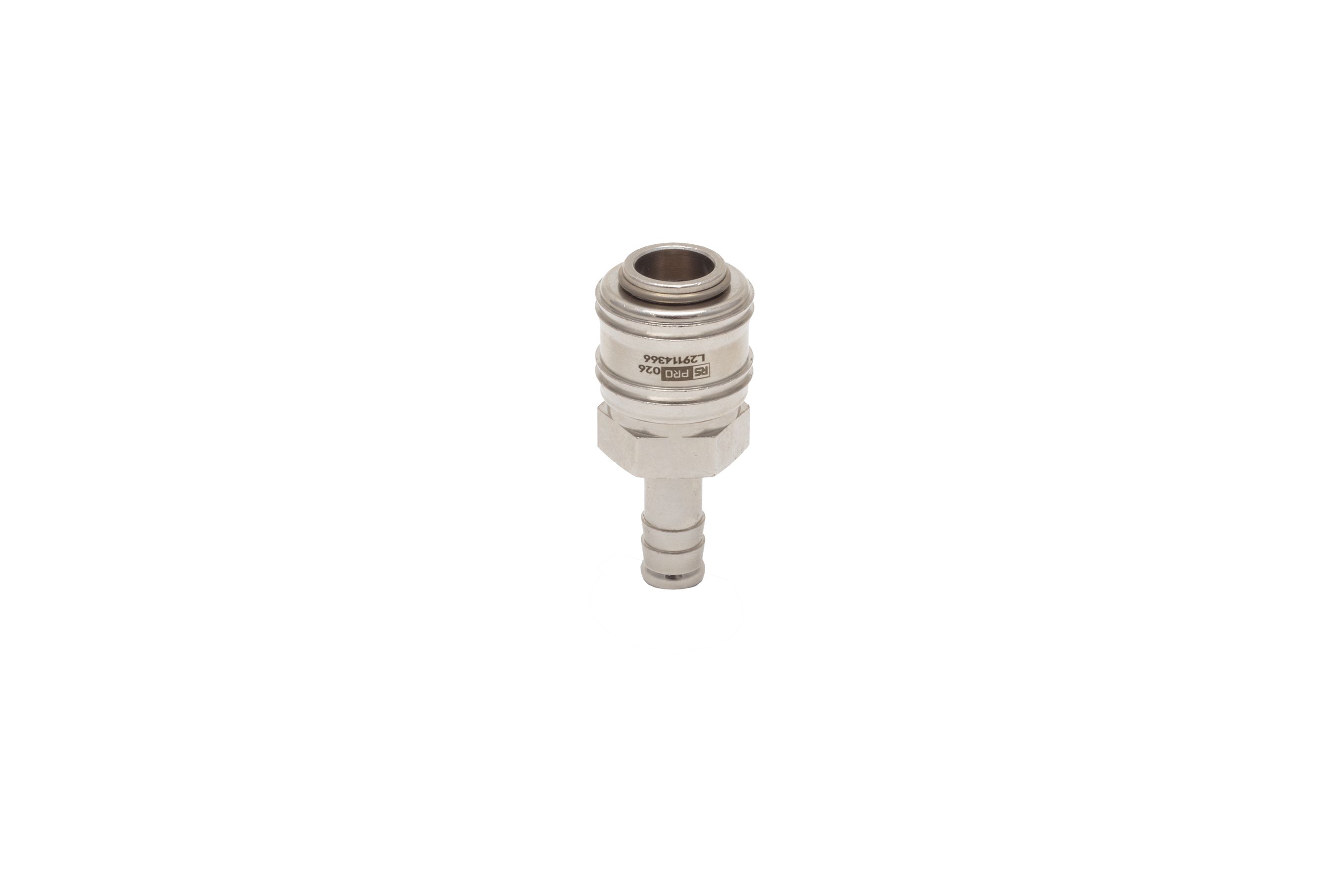 RS PRO Brass Female Pneumatic Quick Connect Coupling, 8mm Hose Barb