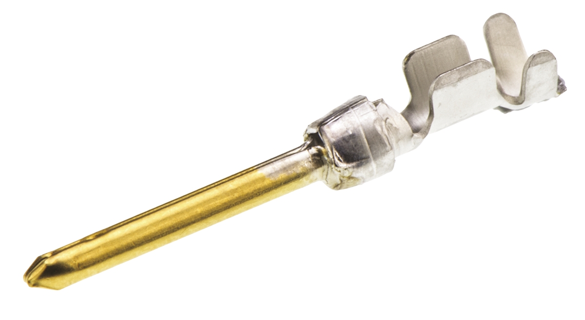 TE Connectivity, AMPLIMITE HD-20 Series, size 20 Male Crimp D-sub Connector Contact, Gold, 24 → 20 AWG