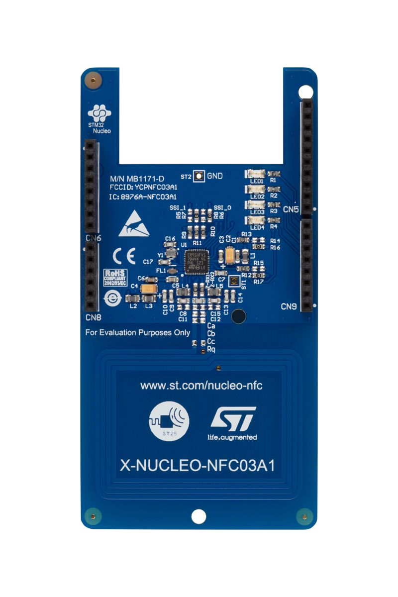 STMicroelectronics NFC card reader expansion board, Arduino Compatible Board