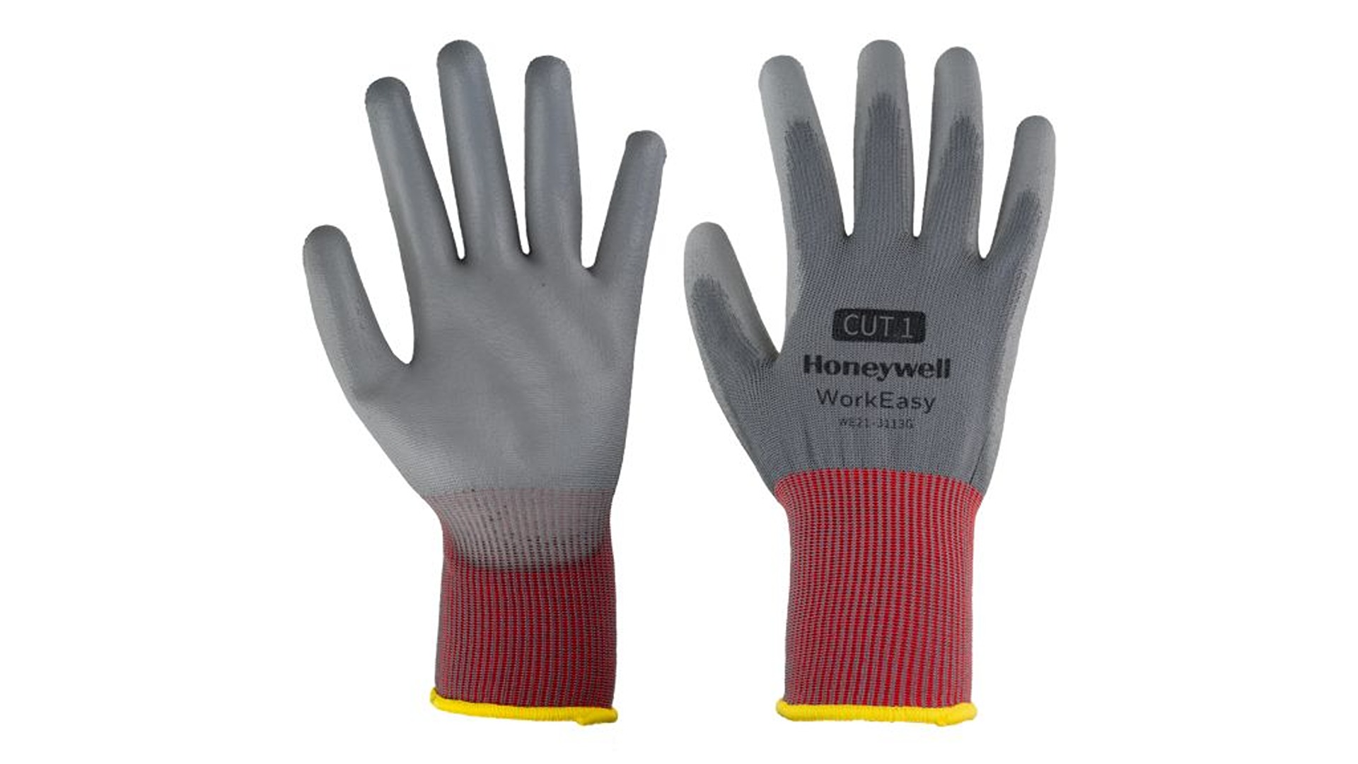 Honeywell Safety WorkEasy 13G GY PU 1 Grey Fibre De Verre, High Performance Polyethylene, Polyester Polyurethane Glove,