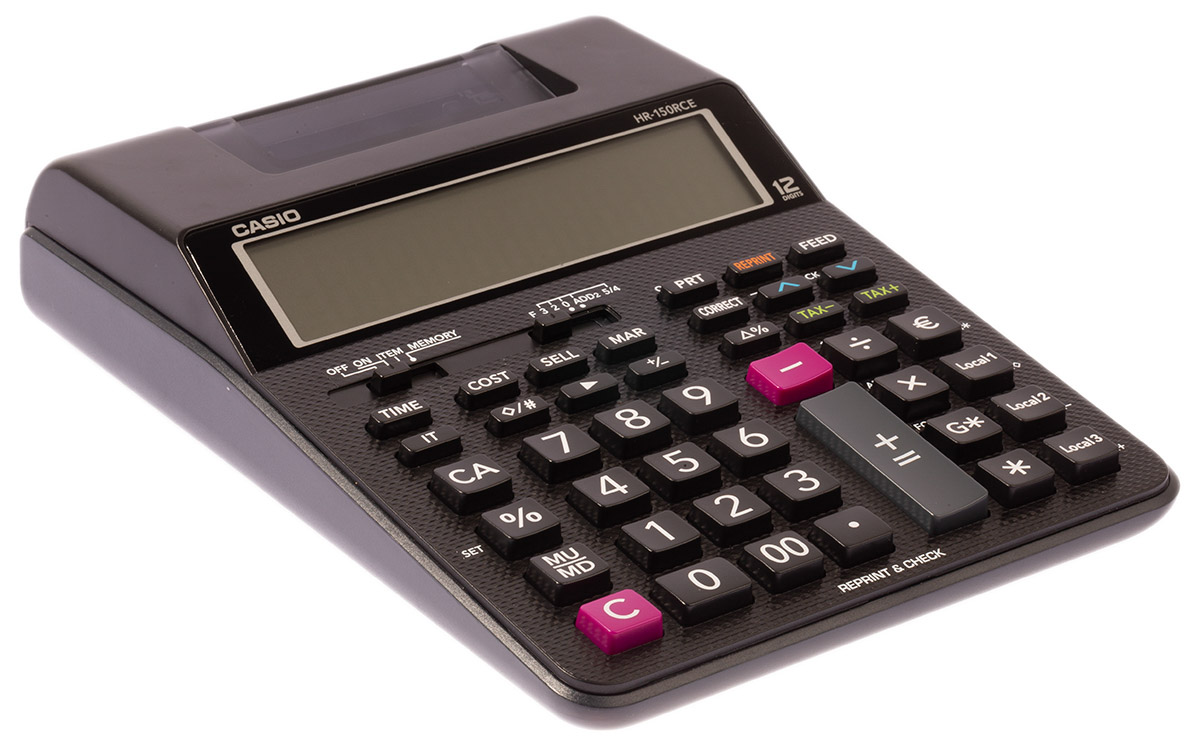 Casio HR150RCE Battery & Mains Powered Printing Calculator