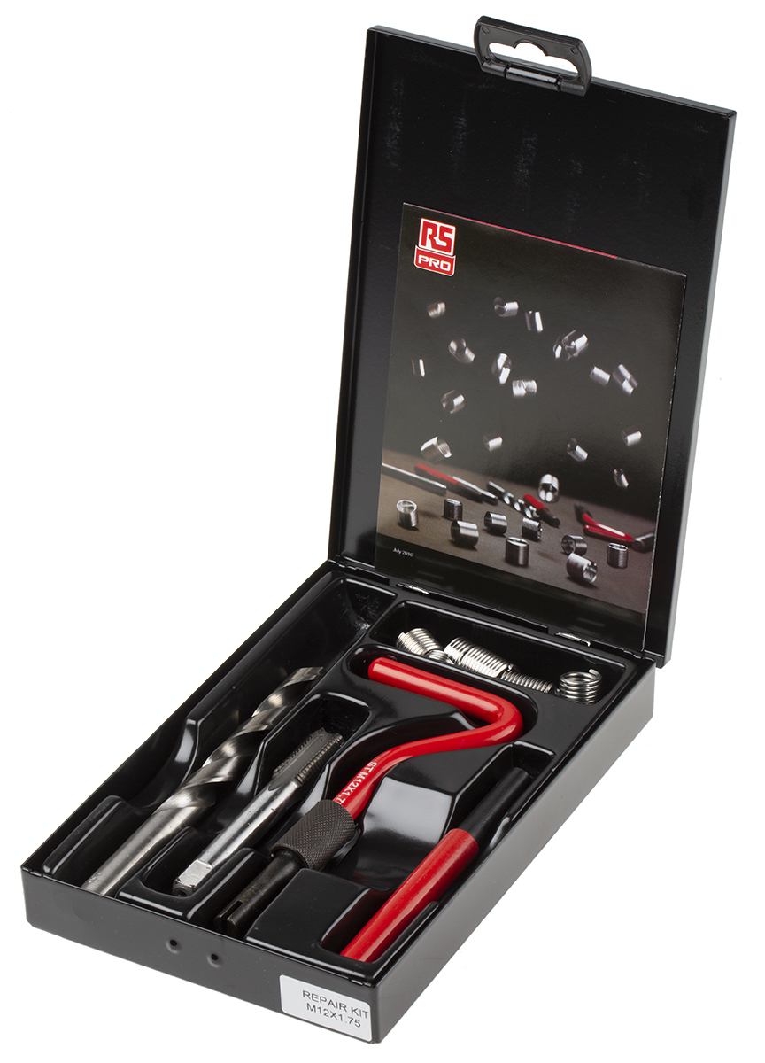 RS PRO 13 piece M12 x 1.75 Thread Repair Kit