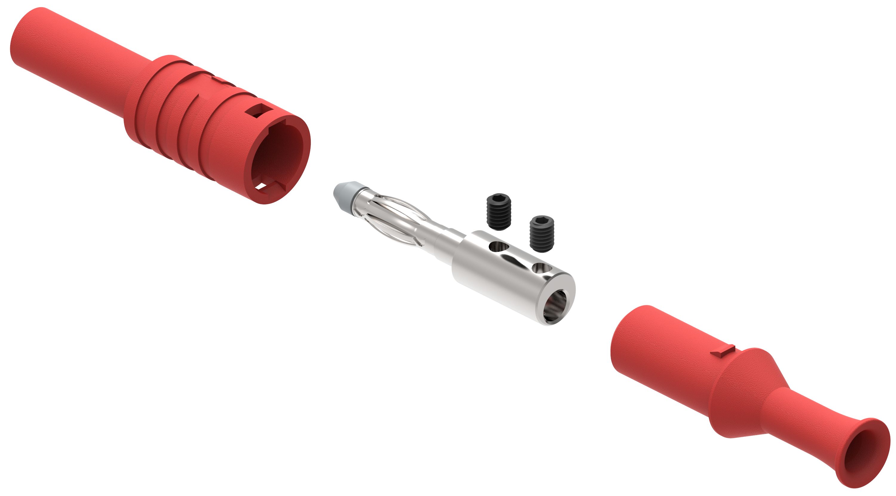 Electro PJP Red Male Banana Plug, Screw Termination, 36A, 1kV