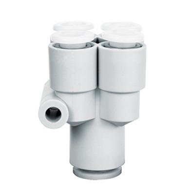 SMC KG Series Union Y, 6 mm to 8 mm, Tube-to-Tube Connection Style, KGUD06-08