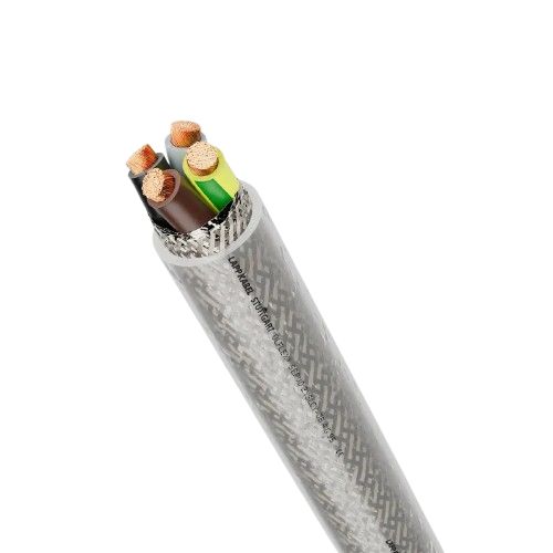Lapp ÖLFLEX SERVO 2YSLCY Control Cable, 4 Cores, 4 mm² CSA 11 AWG, Screened, 50 m, Transparent Polyethylene Sheath