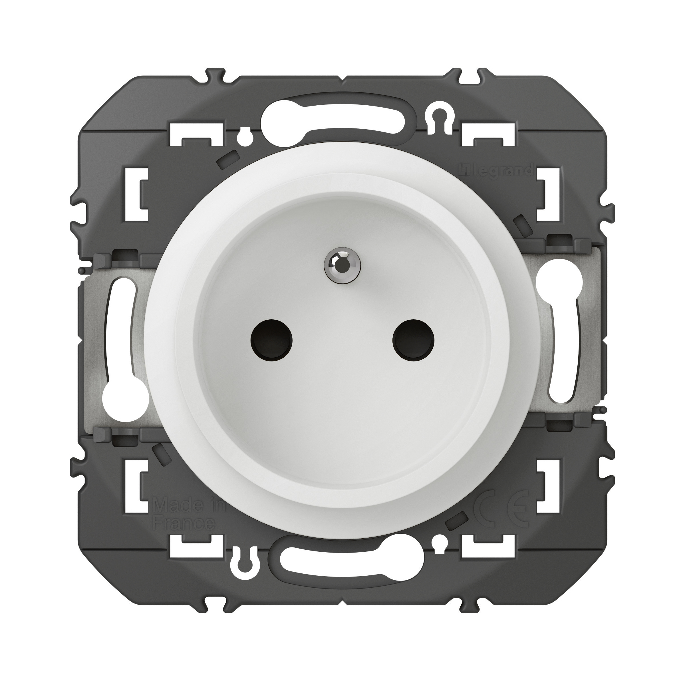 Legrand 6003 White Plug Socket, 2 Poles, 16A, Indoor Use