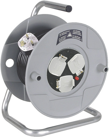 brennenstuhl 50m 3 Socket Type G - British Cable Reel Open Reel, 240 V, IP20