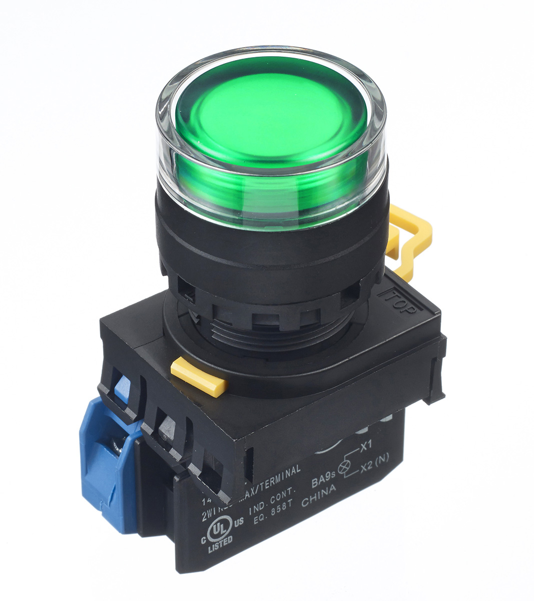 Idec YW Series Illuminated Push Button Complete Unit, Panel Mount, 22mm Cutout, SPST, IP65
