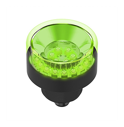 Banner K50BCL Series Yellow Strobe Beacon, 12 → 30 V dc, Base Mount, LED Bulb