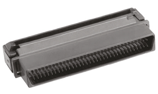 TE Connectivity, .050 Series Male 50 Pin Straight Cable Mount SCSI Connector 1.27mm Pitch, IDC