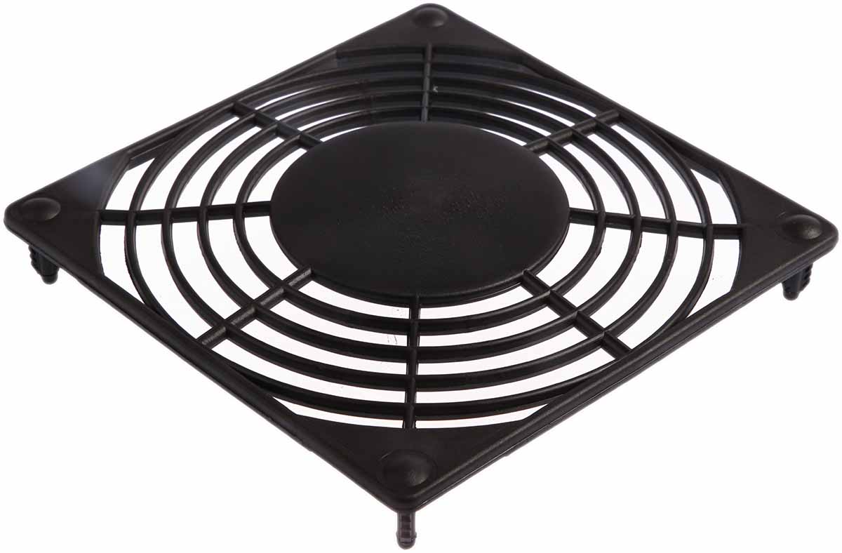 ebm-papst Plastic Finger Guard for 92mm Fans, 82.5mm Hole Spacing, 92 x 92mm