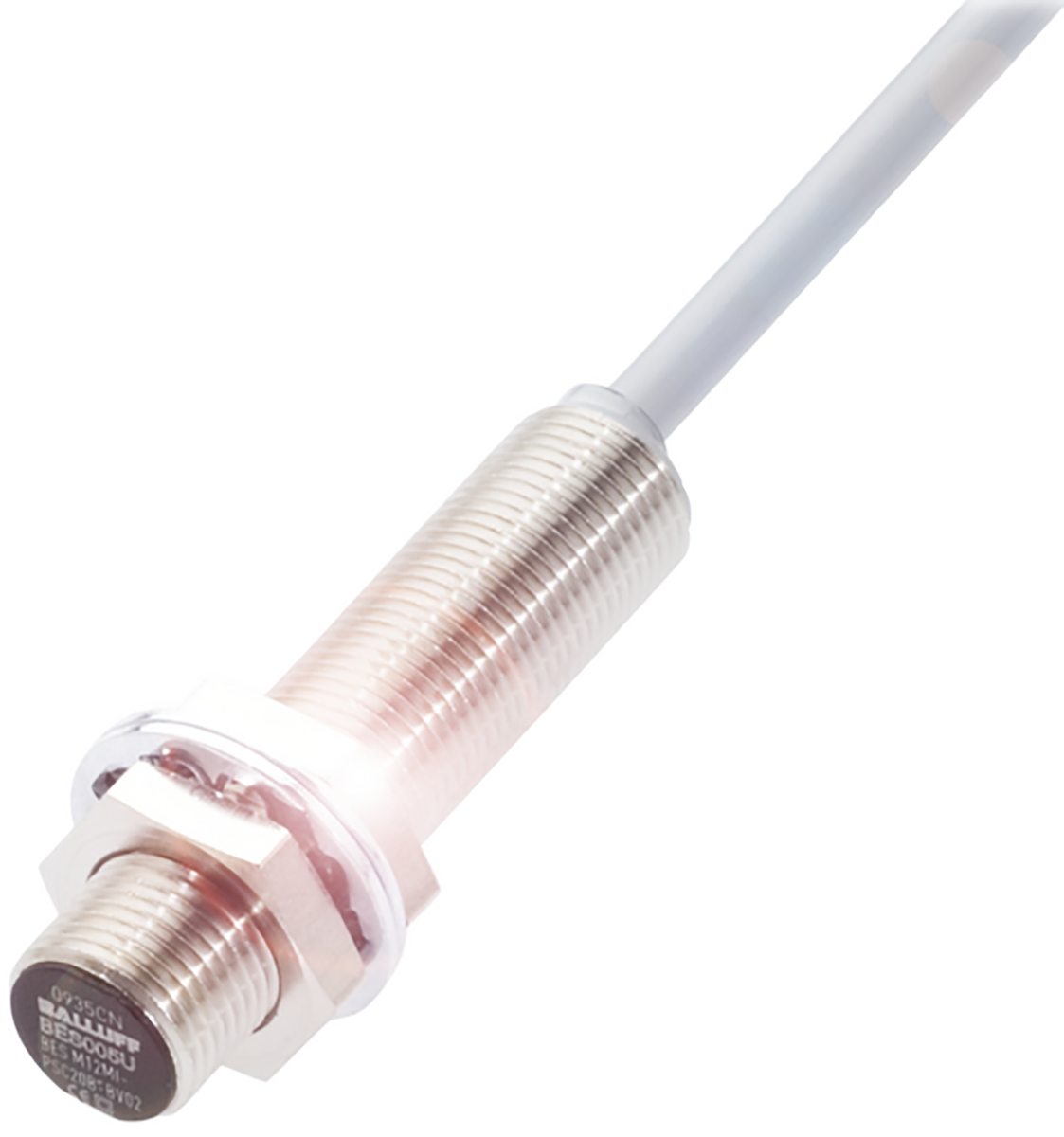 BALLUFF Inductive Threaded Barrel Proximity Sensor, M12, 4 mm Detection, NPN NO, 12 → 30 V dc