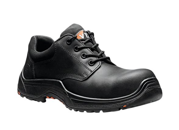 V12 Footwear Bison Women's Black Toe Capped Safety Shoes, UK 4, EU 37