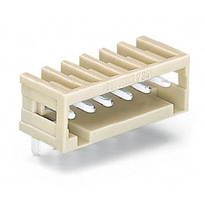 WAGO 734 Series Angled Through Hole Header, 4 Contact(s), 3.5 mm Pitch, 1 Row, Shrouded