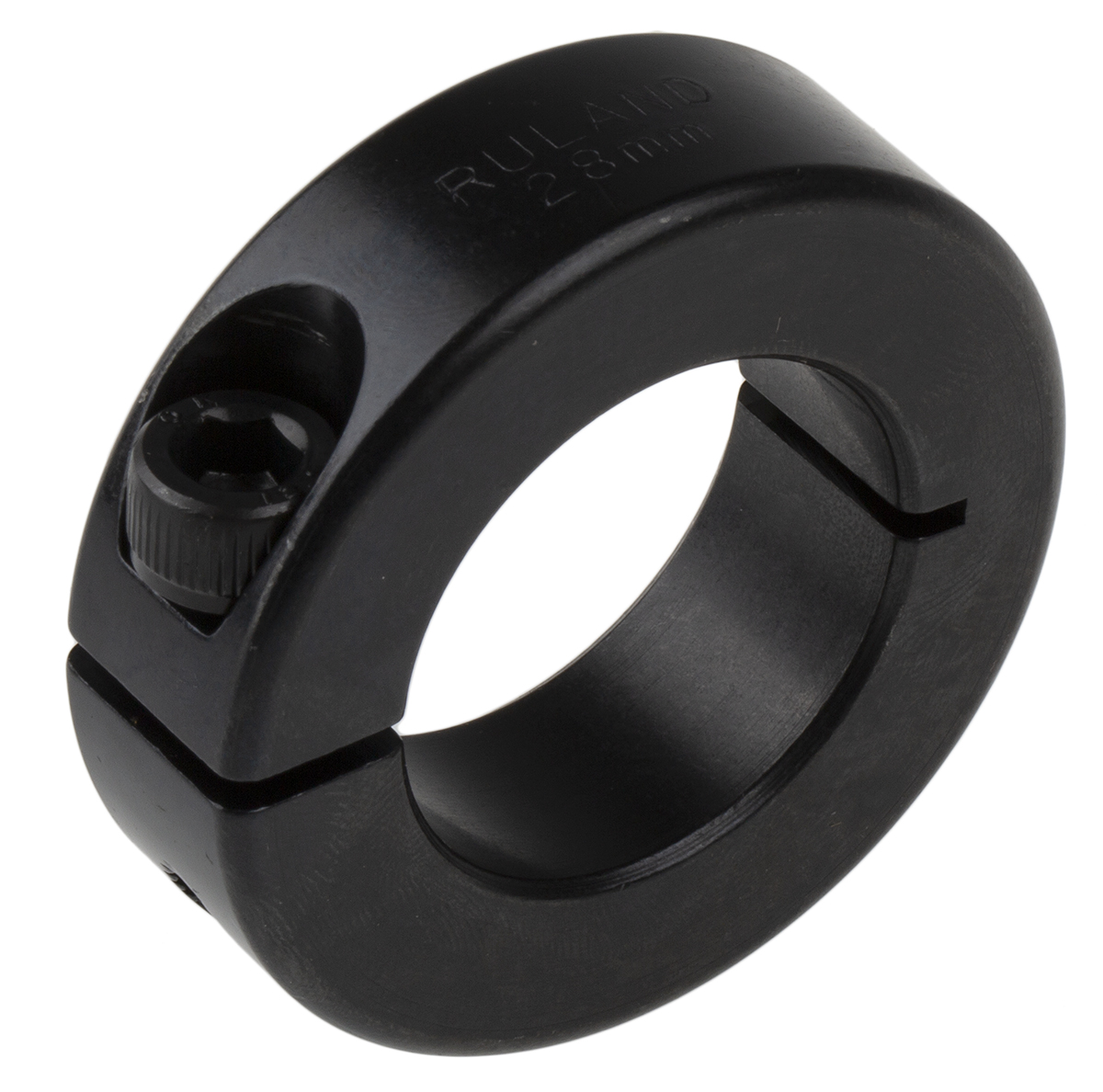 Ruland Shaft Collar, One Piece, Clamp Screw, Bore 28mm, OD 48mm, W 15mm, Carbon Steel