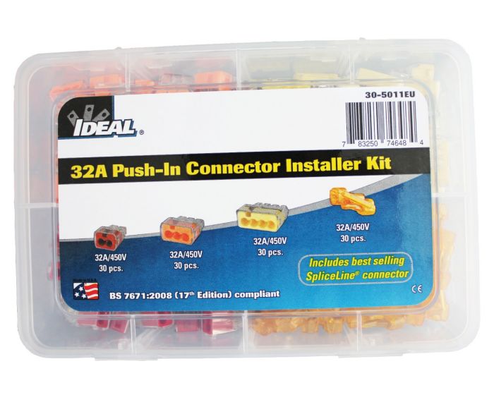 Ideal Industries Connector kits Series Connector, 2,3,4,5,6-Way, 32A, 4mm² Wire, Push-In Termination