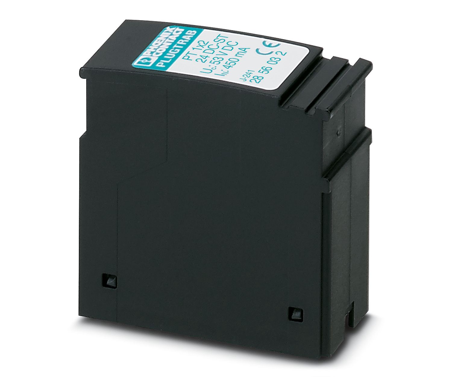 Phoenix Contact, PT 1X2-24DC-ST Surge Protector 20 V ac, 28 V dc Maximum Voltage Rating 20kA Maximum Surge Current