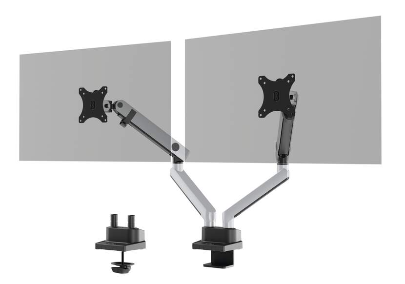 Durable Desk Mounting Monitor Arm for 2 x Screen, 32in Screen Size