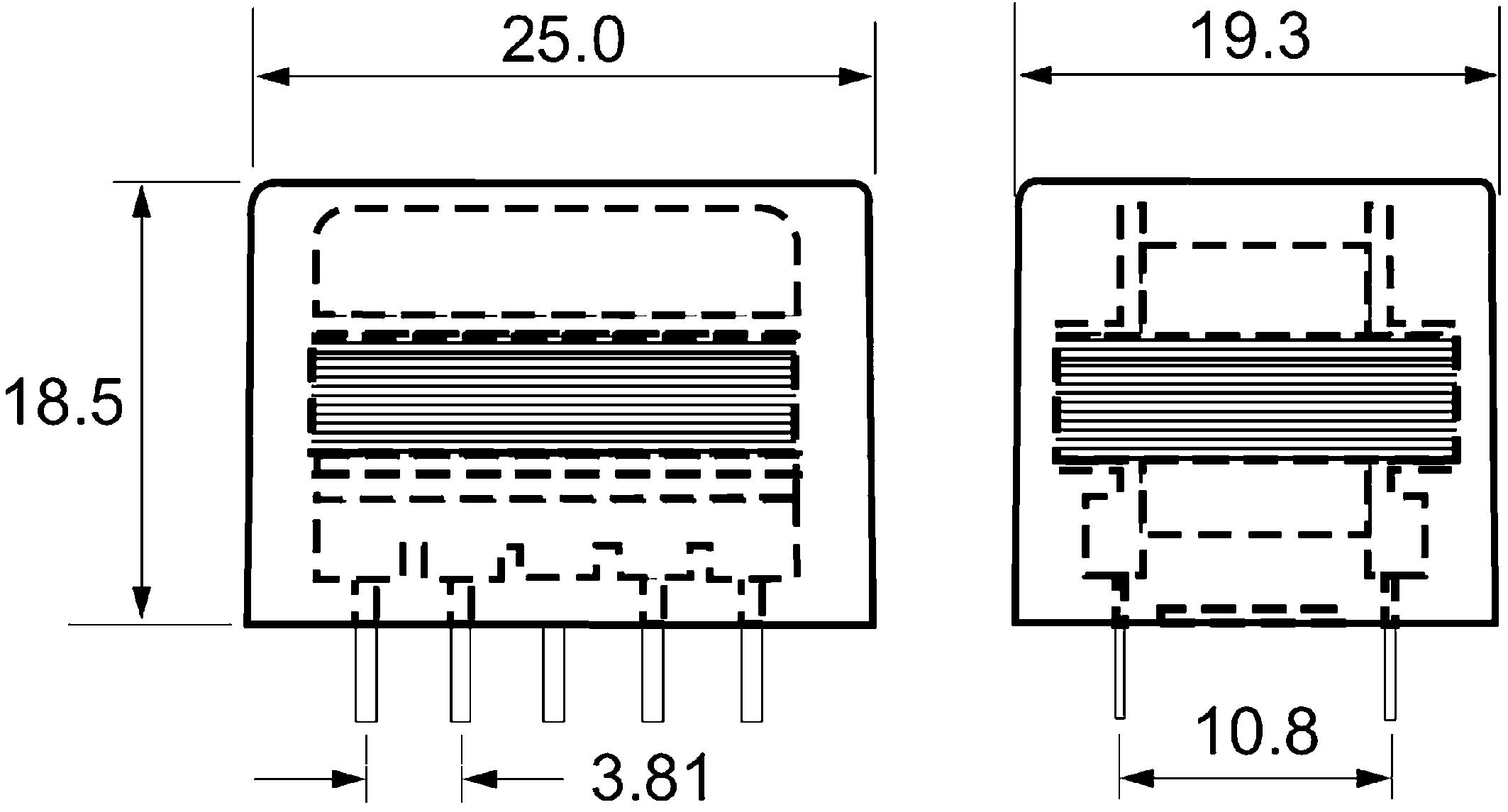 Through Hole Audio Transformer