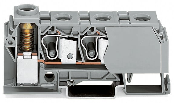 WAGO 284-621-1 284 Series Grey, 10mm², 2-Level, Cage Clamp Termination